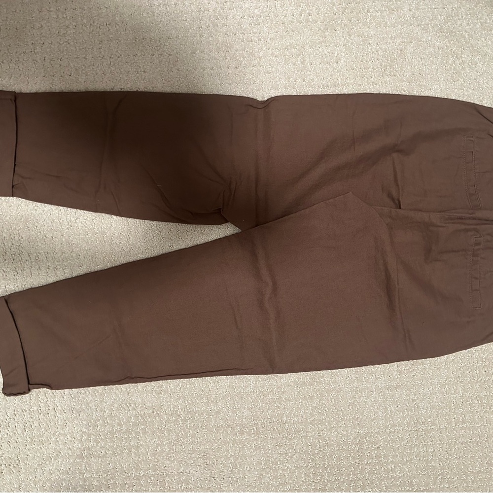 Linen Brown Pants - Picture 2 of 3